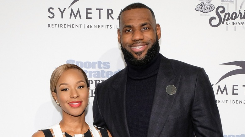 LeBron James and Savannah James all smiles