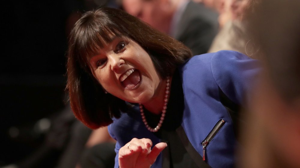 Karen Pence making a weird face