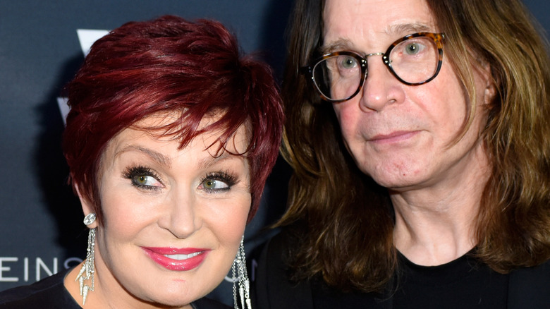 Sharon and Ozzy Osbourne on red carpet