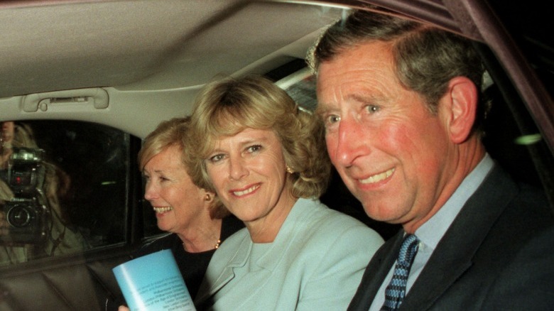 Camilla Parker Bowles and Prince Charles in car