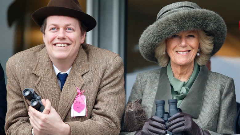 Tom Parker Bowles and Camilla Parker Bowles smiling