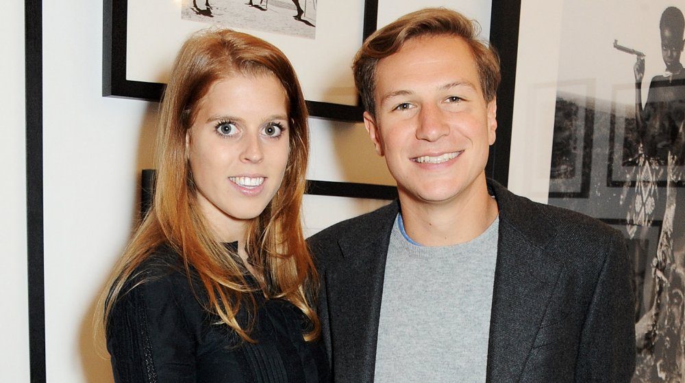 Princess Beatrice and ex-boyfriend David Clark, both smiling