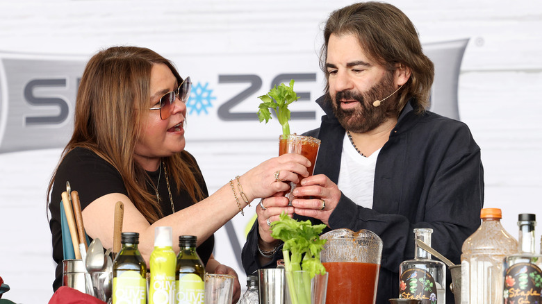 Rachael Ray and John Cusimano drinking