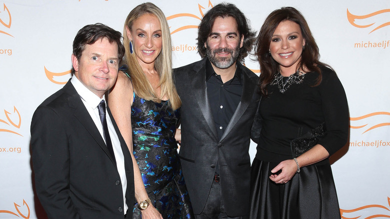 Michael J. Fox, Tracy Pollan, John Cusimano, and Rachael Ray at an event