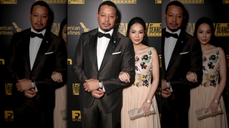 Terrence Howard and Mira Pak looking serious