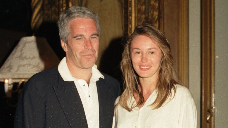 Jeffrey Epstein posing with Celina Midelfart