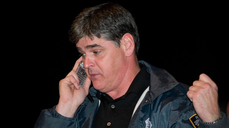 Sean Hannity on an old cell phone