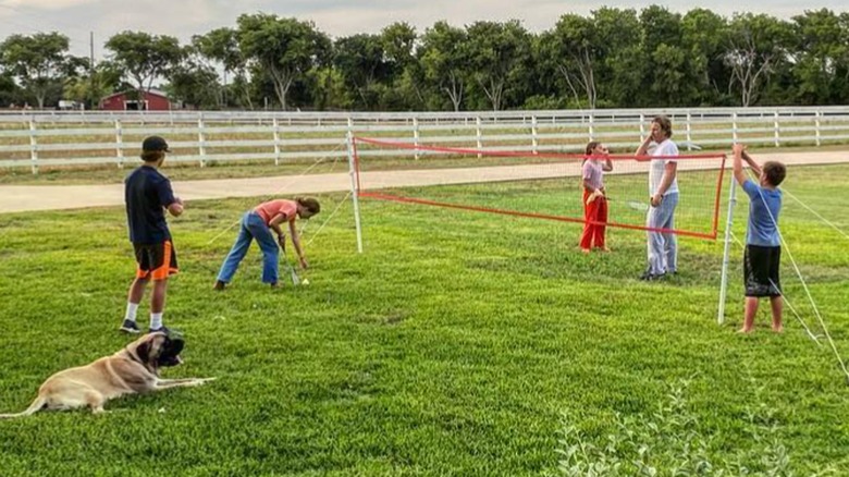 Chip Gaines playing with kids