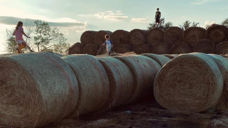 Chip Joanna Gaines kids hay