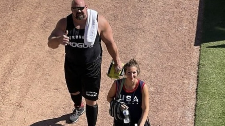 Brian and Keri Shaw walking together after training