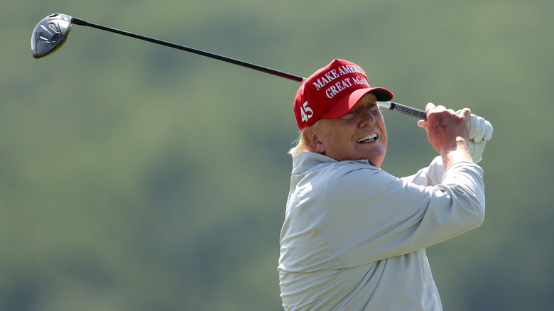 Donald Trump golfing