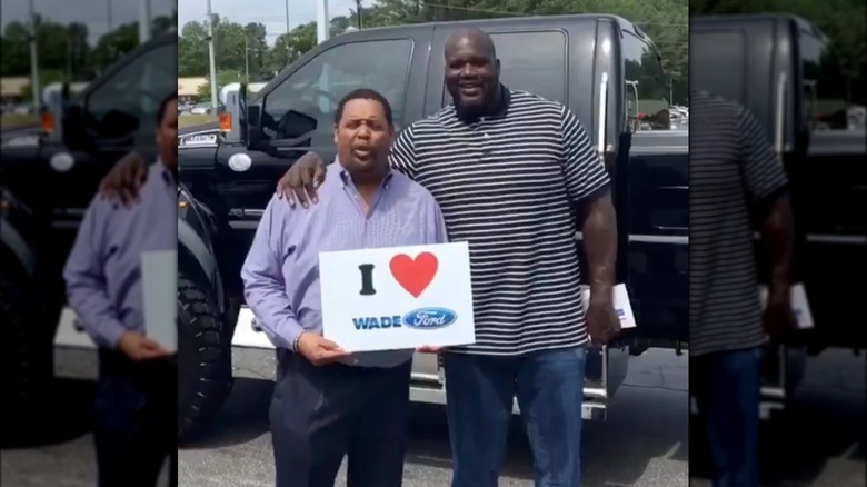 Shaquille O'Neal picks up his Ford at the Wade Ford dealership