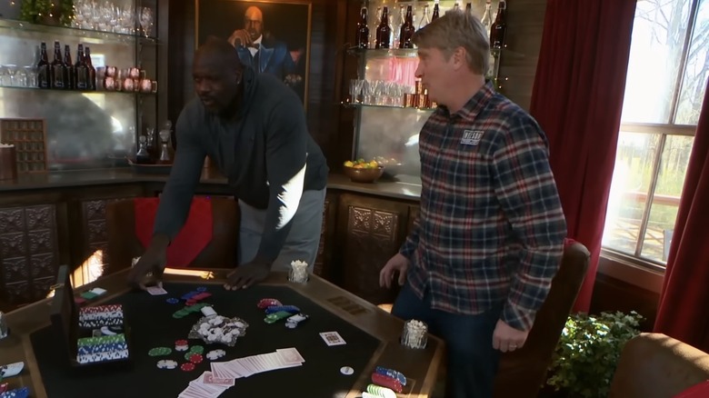 Shaquille O'Neal inside his treehouse