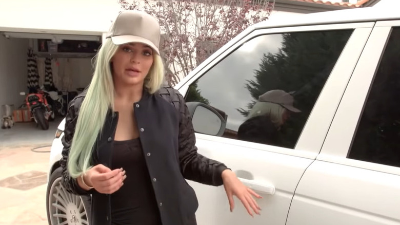 Kylie Jenner with car collection