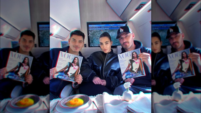 Kim Kardashian private jet interior