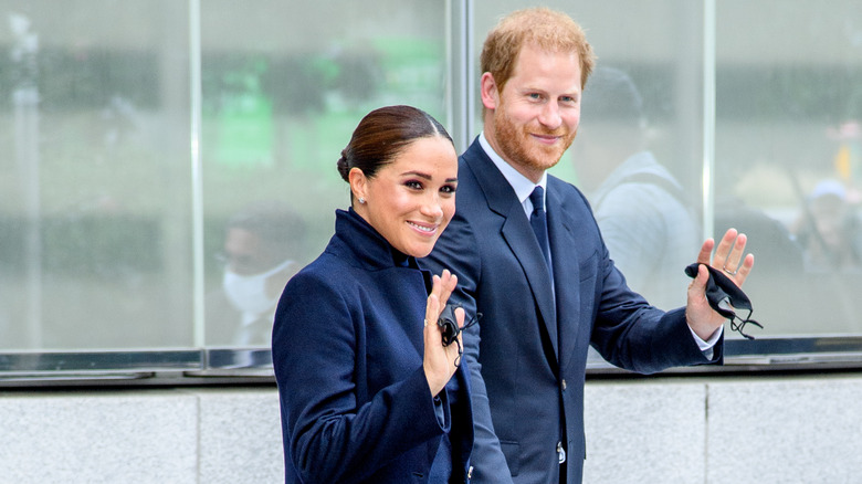 Meghan Markle wearing a suit