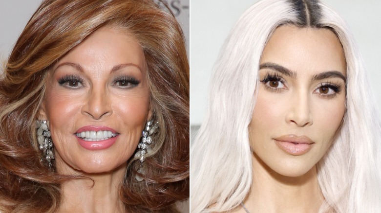 Raquel Welch and Kim Kardashian 