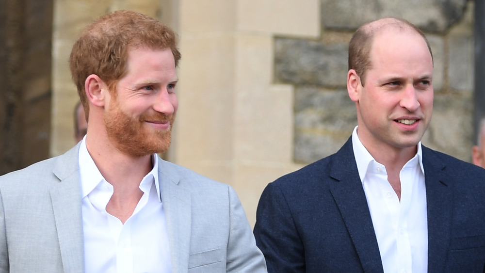 Prince Harry and Prince William smiling