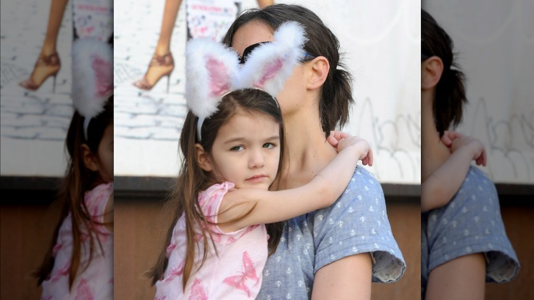 Suri Cruise wearing bunny ears