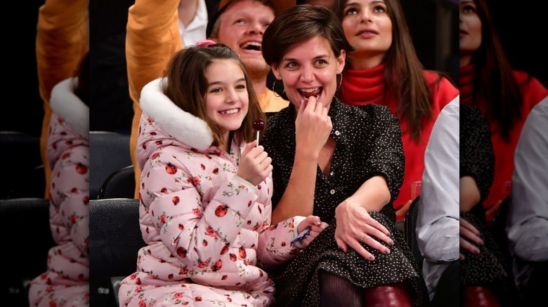 Suri Cruise, Katie Holmes laughing