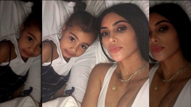 Kim Kardashian selfie with North West