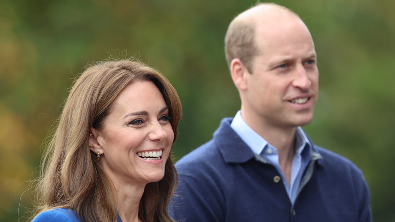 Kate Middleton smiling with Prince William