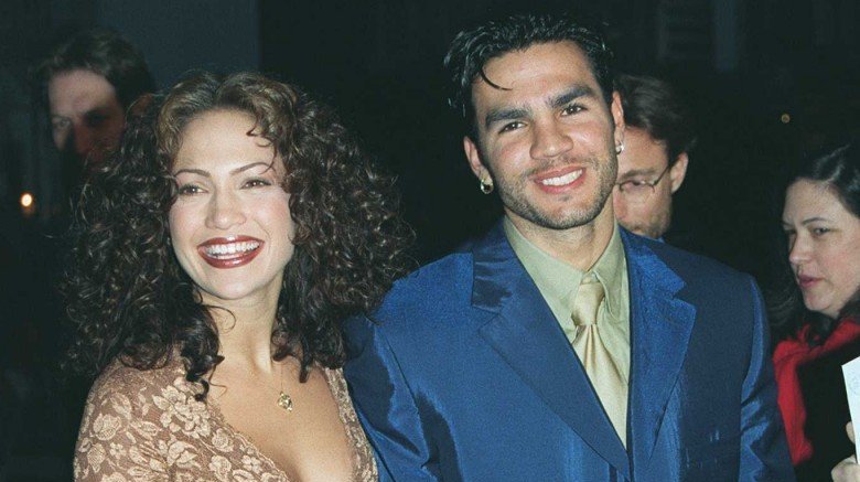 Jennifer Lopez and Ojani Noa, both smiling