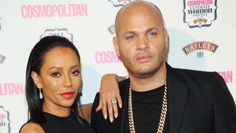 Melanie Brown and Stephen Belafonte, posing