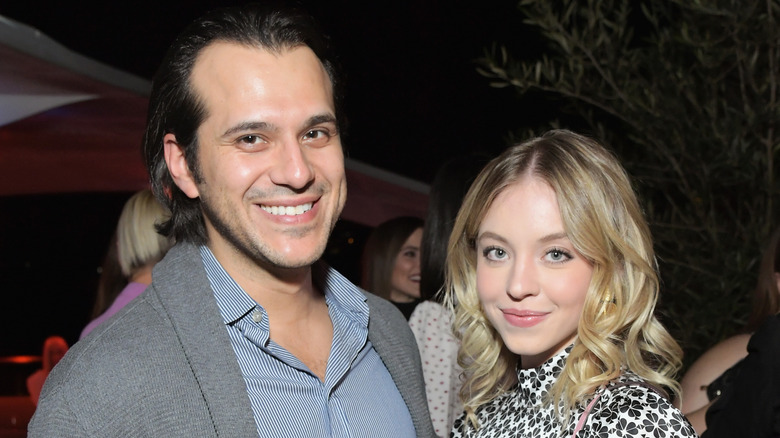 Jonathan Davino and Sydney Sweeney smiling