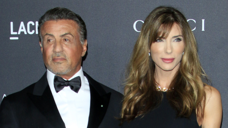 Sylvester Stallone and Jennifer Flavin on the red carpet