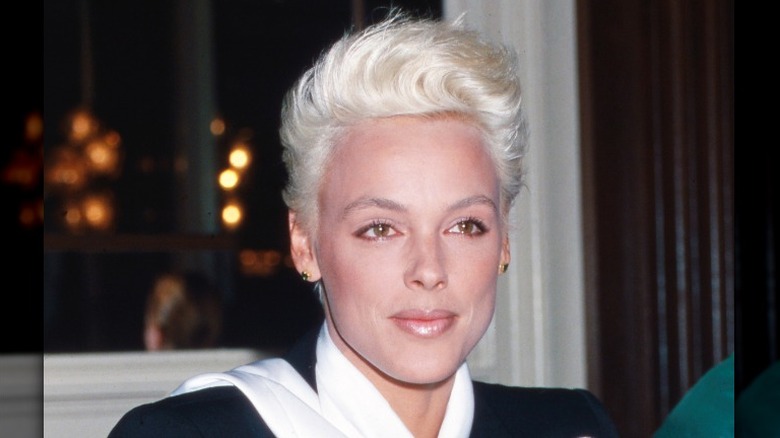 Brigitte Nielsen closed-mouth smile