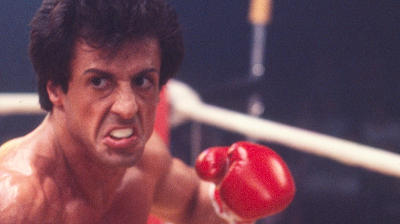 Sylvester Stallone boxing in Rocky III