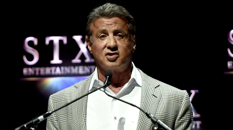 Sylvester Stallone speaking