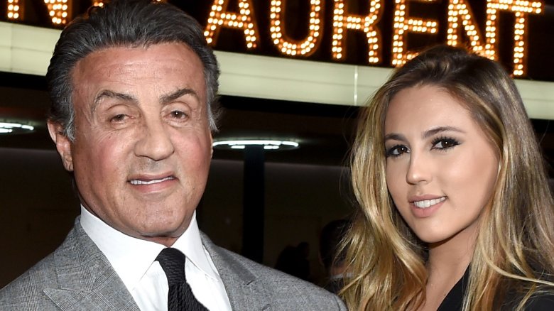 Sophia Stallone and Sylvester Stallone