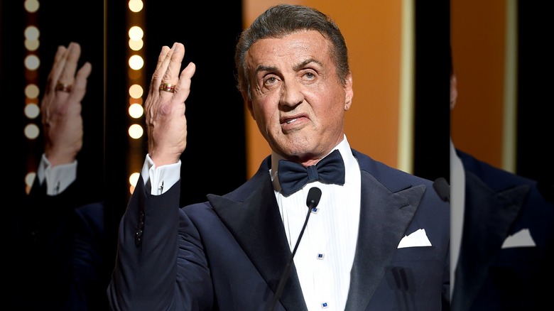 Sylvester Stallone speaking