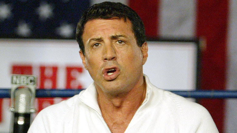 Sylvester Stallone speaking