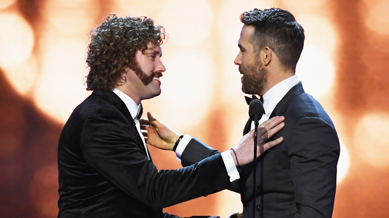 T.J. Miller and Ryan Reynolds onstage