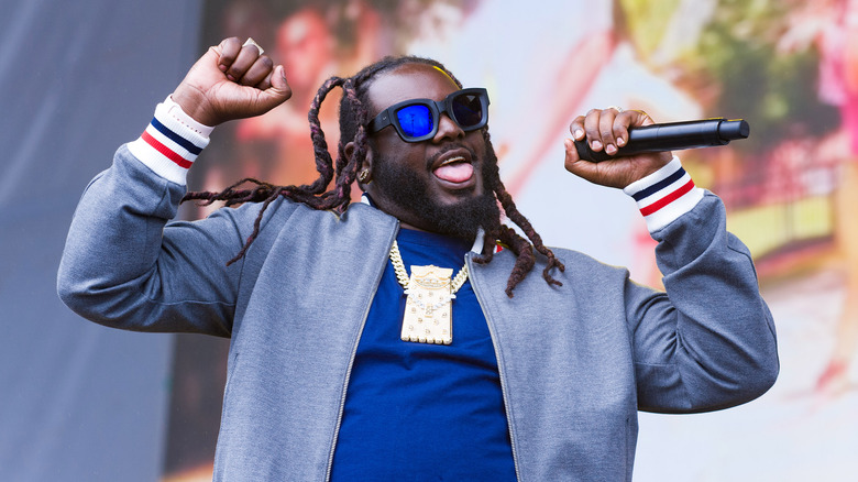 T-Pain performing live