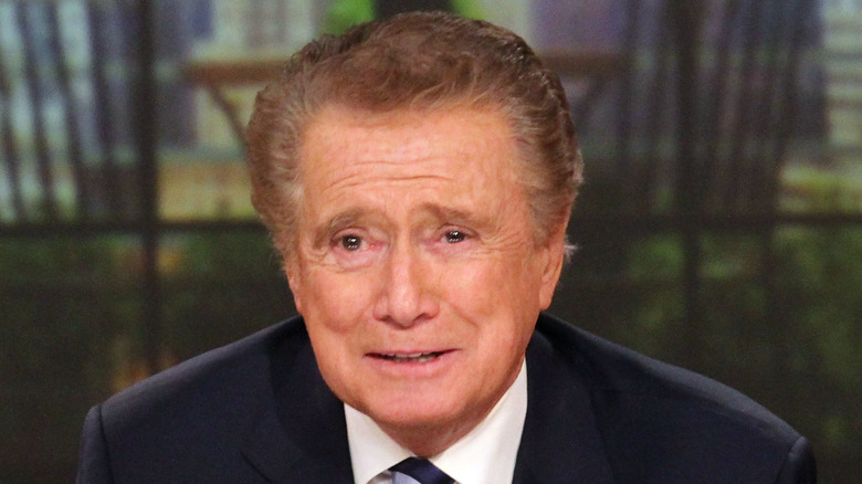 regis philbin on set on final day