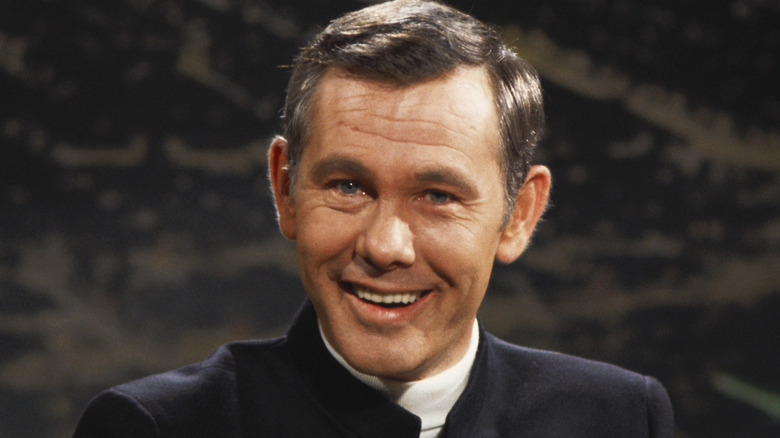 Johnny Carson on The Tonight Show, smiling