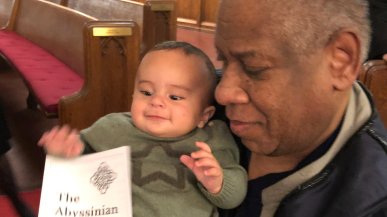 Tamron Hall's son Moses with Andre Leon Talley