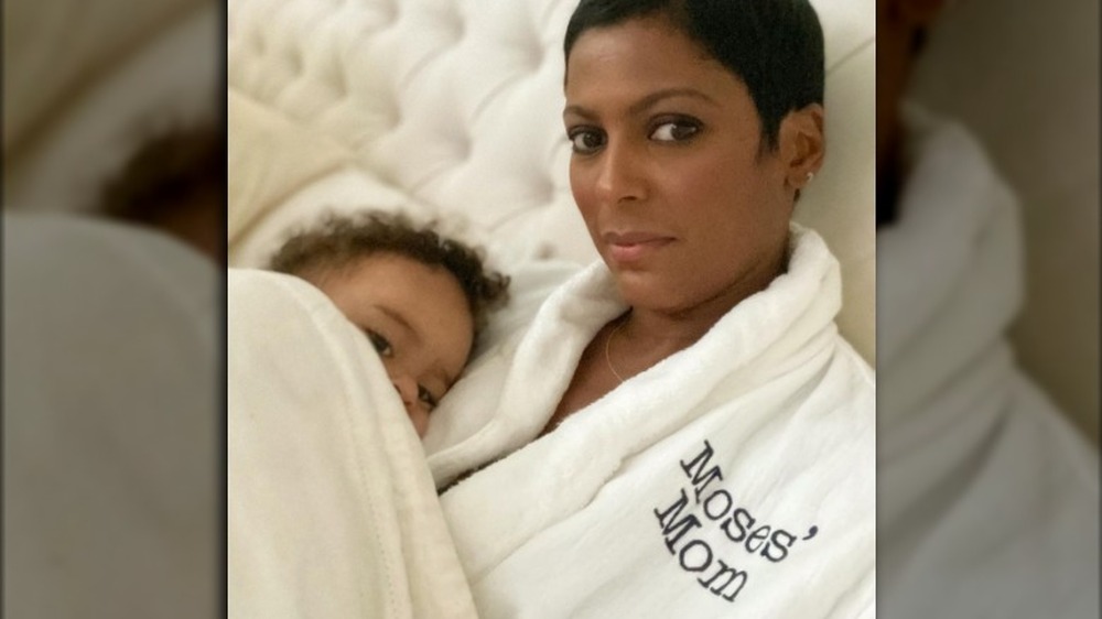 Tamron Hall and son Moses selfie