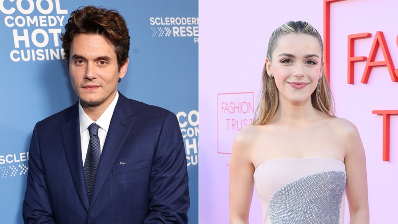 John Mayer, Kiernan Shipka posing