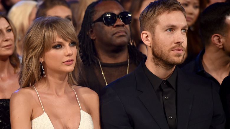 Taylor Swift and Calvin Harris at award show