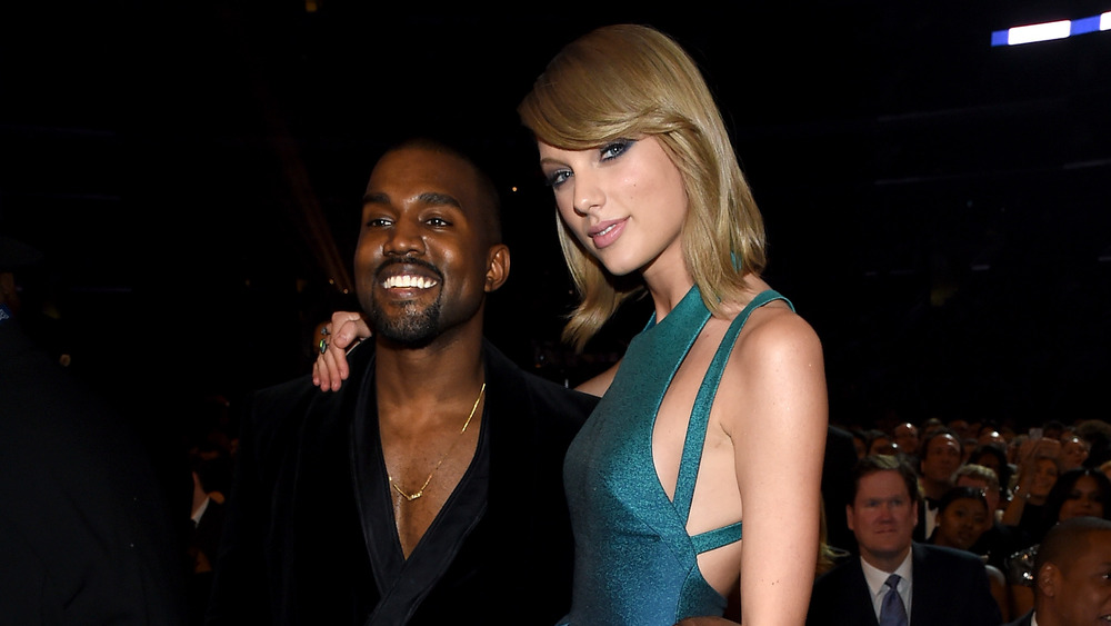 Taylor Swift and Kayne West at the 57th Grammy Awards