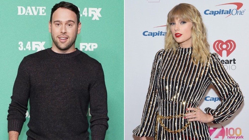 Scooter Braun and Taylor Swift at events