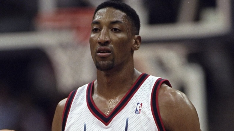 Scottie Pippen looking focused