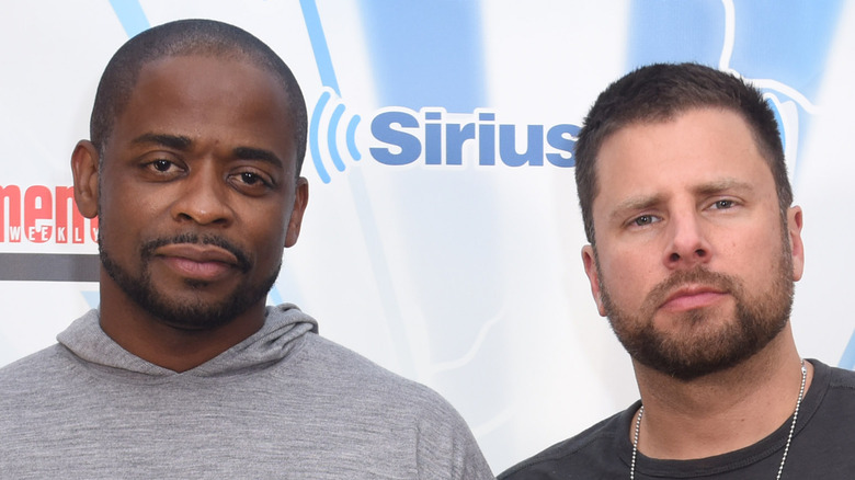 Psych's Dulé Hill and James Roday Rodriguez at an event