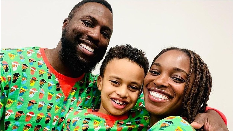 Jozy Altidore, Cameron Altidore, and Sloane Stephens smiling