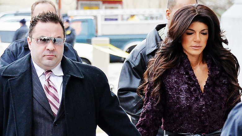 Teresa and Joe Giudice outside court